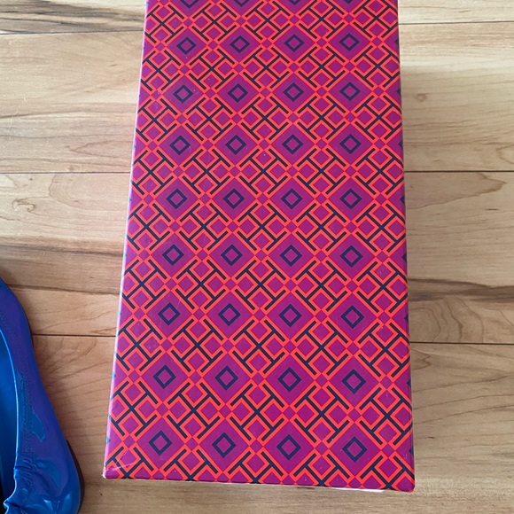 🚫SOLD🚫🍀Tory Burch🍀🥿Miller flats/shoes/ballets/leather/blue/excellent condt - Picture 10 of 10